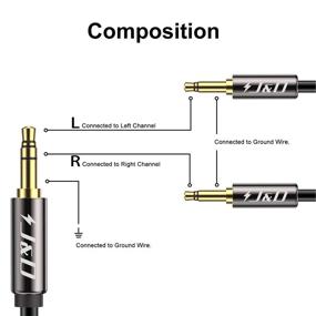 img 3 attached to 🛫 J&D Airplane Airline Flight Cable - 3.5mm TRS Male to Dual 3.5mm TS Male, Gold Plated, 3 Feet, Heavy Duty