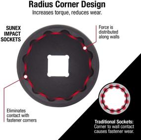 img 2 attached to 🔧 Sunex 3330 Набор головок для ударных гаек 3/8" Drive Master: Метрический набор из 29 штук с 12-ти гранными головками, размеры от 8 мм до 22 мм, стандартные/глубокие головки, сталь Cr-Mo, прочный кейс для хранения, в комплекте универсальный шарнир