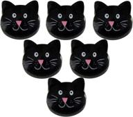 🐱 home-x cat-shaped bag clips for chips and kitchen - set of 6 black cat-face food bag clips логотип