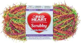 img 1 attached to ❤️ Vibrant Red Heart Scrubby Yarn in Tropical Shades: A Must-Have for Fun and Functional DIY Projects