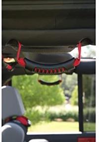 img 4 attached to Rugged Ridge 13305.15 Grab Handle Kit - Rear, Red; 07-18 Jeep Wrangler JKU - High-Quality, Reliable Jeep Wrangler Grab Handles