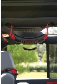 img 1 attached to Rugged Ridge 13305.15 Grab Handle Kit - Rear, Red; 07-18 Jeep Wrangler JKU - High-Quality, Reliable Jeep Wrangler Grab Handles