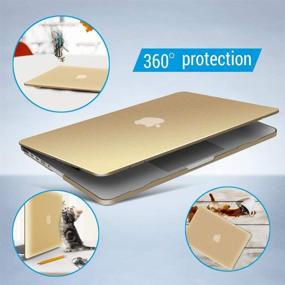 img 1 attached to 📦 IBENZER MacBook Pro 13 Inch Case - A1502 A1425 (Late 2012-2015), Hard Shell Case with Keyboard Cover for Apple Mac Pro Retina 13, Gold, R13GD+1B