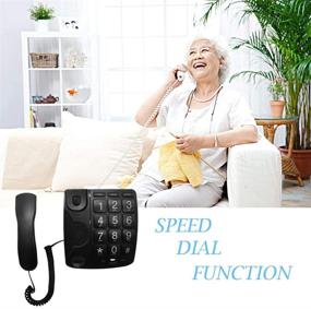 img 1 attached to 📞 KerLiTar LK-P02B Amplified Big Button Landline Phones for Seniors: Ideal Low Vision and Hearing Impaired Aids with Loud Handsfree Speakerphone Telephone Landline Wall Phone in Black