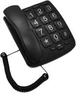 📞 kerlitar lk-p02b amplified big button landline phones for seniors: ideal low vision and hearing impaired aids with loud handsfree speakerphone telephone landline wall phone in black logo