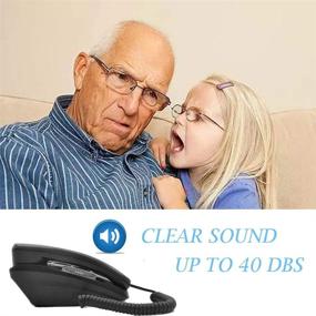 img 2 attached to 📞 KerLiTar LK-P02B Amplified Big Button Landline Phones for Seniors: Ideal Low Vision and Hearing Impaired Aids with Loud Handsfree Speakerphone Telephone Landline Wall Phone in Black