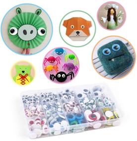 img 1 attached to LotFancy 1100PCS Mixed Googly Wiggle Eyes Self-Adhesive: Craft Sticker in Various Sizes - Ideal for DIY Crafts, Toy Accessories, and Decoration