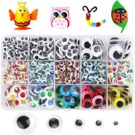 lotfancy 1100pcs mixed googly wiggle eyes self-adhesive: craft sticker in various sizes - ideal for diy crafts, toy accessories, and decoration logo