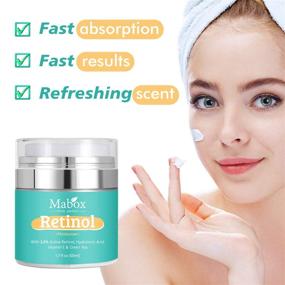 img 2 attached to Mabox Retinol Moisturizer Cream for Face and Eye Area - Hyaluronic Acid, Vitamin E, Anti Aging Formula for Reduced Wrinkles & Fine Lines - Best Day and Night Cream (1.7 Fl. Oz)