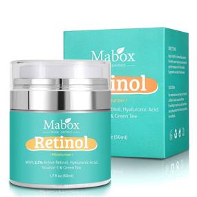 img 3 attached to Mabox Retinol Moisturizer Cream for Face and Eye Area - Hyaluronic Acid, Vitamin E, Anti Aging Formula for Reduced Wrinkles & Fine Lines - Best Day and Night Cream (1.7 Fl. Oz)