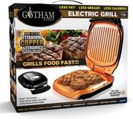 🥪 gotham steel 2053 low fat multipurpose sandwich grill nonstick copper coating – large, black - as seen on tv логотип