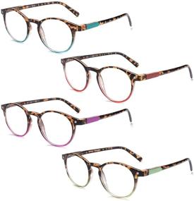 img 4 attached to 👓 Stylish and Practical Ladies' Reading Glasses with Leopard Print Frame