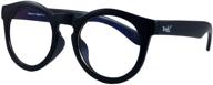 matte black fashion styke flexible frames with polycarbonate blue light yellow lens 2+ logo