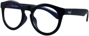 img 4 attached to Matte Black Fashion Styke Flexible Frames With Polycarbonate Blue Light Yellow Lens 2+