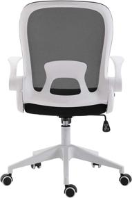 img 3 attached to Cosyshow Breathable Adjustable Ergonomic White Grey Furniture for Home Office Furniture