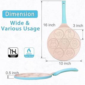 img 3 attached to 🥞 Весёлая сковорода для приготовления блинчиков для детей: нелипкая сковорода для приготовления идеальных блинчиков, оладий и блинов!