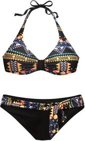 img 1 attached to 👙 Printed Bathing Swimsuit Swimwear for Women by Upopby