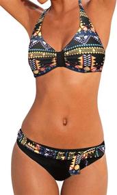 img 2 attached to 👙 Printed Bathing Swimsuit Swimwear for Women by Upopby