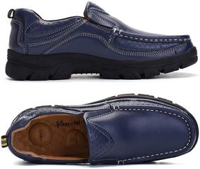 img 1 attached to Venshine Leather Casual Loafers for Men - Comfortable Walking Shoes