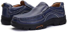 img 2 attached to Venshine Leather Casual Loafers for Men - Comfortable Walking Shoes