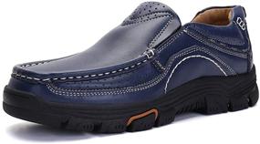 img 3 attached to Venshine Leather Casual Loafers for Men - Comfortable Walking Shoes