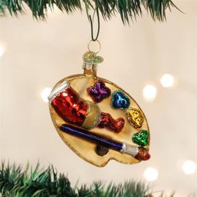 img 3 attached to 🎨 Christmas Tree Ornaments: Glass Blown Artist's Palette - Old World Christmas Collection