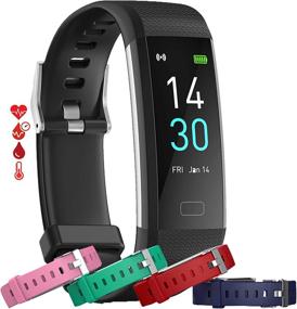 img 4 attached to MCNNADI Fitness Tracker with Blood Pressure, Heart Rate, Oxygen Level, Temperature Monitoring & Sleep Tracking - Includes 4 Additional Straps. Customizable Face, Activity Tracking, Remote Camera Control, Waterproof Pedometer Watch