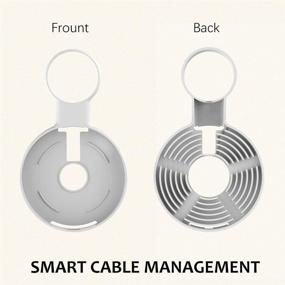 img 2 attached to Space-Saving Outlet Wall Mount Holder for Google 🔌 Home Mini and Nest Mini - Cord Management (3 Pack)