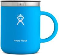 🍵 hydro flask 12 oz stainless steel travel coffee mug with vacuum insulation and press-in lid in pacific color logo