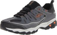 skechers afterburn memory lace up sneaker men's shoes for athletic logo