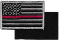 🚒 optimized: firefighter and paramedic support patch - us flag thin red line with hook/loop backing logo