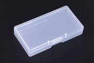 📦 pack of 4 mini skater 3.52 x 1.8 x 0.55 inch clear plastic boxes with lid - high transparency storage cases for small parts, cotton swabs, and ornaments logo