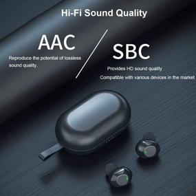 img 2 attached to Premium True Wireless Earbuds with Active Noise Cancelling, Bluetooth V5.0, and 45Hrs Long Lasting Playing Time - ANC TWS Earbuds with Touch Control and Mic