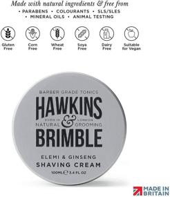 img 1 attached to 🪒 Hawkins and Brimble Shaving Cream 100ml: Male Shave Soap Lotion for Good Lather, Lightly Fragranced with a Nice Aroma - Effective Shaving Product