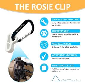 img 3 attached to 🐾 Andaconna LLC Pet Seat Belt Connector - The Rosie Clip: Pet Travel Support Device and Accessories