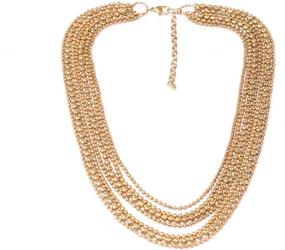 img 3 attached to 💎 RICHERA Metal Chain Short Necklace with Versatile Variations for Women and Girls Jewelry