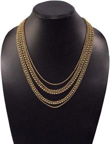 img 2 attached to 💎 RICHERA Metal Chain Short Necklace with Versatile Variations for Women and Girls Jewelry