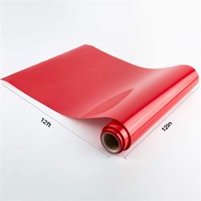 img 2 attached to 🔥 Heat Transfer Vinyl Roll 12x12ft, SHOYISI Red PU HTV Iron on Vinyl - Ideal for DIY T-Shirts, Garments, Bags, and Fabric Crafts