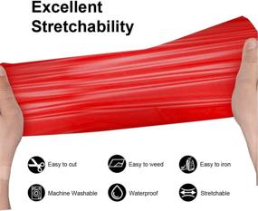 img 1 attached to 🔥 Heat Transfer Vinyl Roll 12x12ft, SHOYISI Red PU HTV Iron on Vinyl - Ideal for DIY T-Shirts, Garments, Bags, and Fabric Crafts