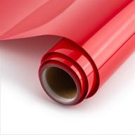 🔥 heat transfer vinyl roll 12x12ft, shoyisi red pu htv iron on vinyl - ideal for diy t-shirts, garments, bags, and fabric crafts logo