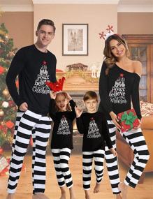 img 1 attached to LYHNMW Christmas Matching Pajamas Sleepwear Women's Clothing
