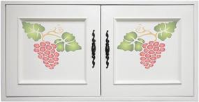 img 2 attached to 🍇 Grape Stencil - Classic Fruit Kitchen Stencil for Painting - 8 x 6.5 Inch Template