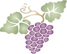 img 4 attached to 🍇 Grape Stencil - Classic Fruit Kitchen Stencil for Painting - 8 x 6.5 Inch Template