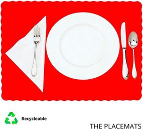 img 1 attached to 🍽️ Scalloped Disposable Paper Placemats in 10X14 Size