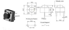 img 1 attached to DAOKI 100Pcs 6X6X5Mm Momentary Tactile