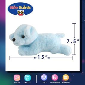 img 2 attached to 🐶 15'' Light Up Musical Stuffed Puppy Dog Soft Pillow Plush with LED Night Lights, Lullabies, Singing & Glow-in-the-Dark - Birthday Gift for Toddler Kids