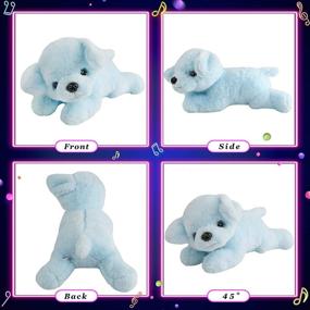 img 3 attached to 🐶 15'' Light Up Musical Stuffed Puppy Dog Soft Pillow Plush with LED Night Lights, Lullabies, Singing & Glow-in-the-Dark - Birthday Gift for Toddler Kids