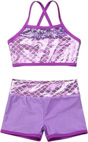 img 2 attached to IEFiEL Tankini Workout Swimwear Dancewear Sports & Fitness for Other Sports