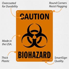 img 3 attached to Caution Biohazard Sign SmartSign Plastic