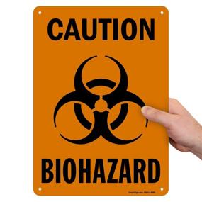 img 4 attached to Caution Biohazard Sign SmartSign Plastic